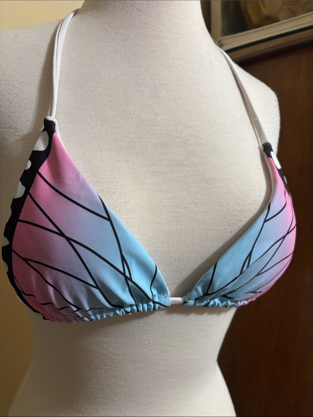 Pink & Blue Gradient Triangle Bikini Set - Picture 2 of 5